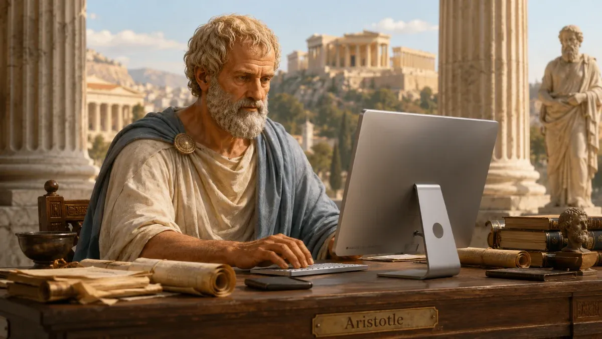 Aristotle, looking unimpressed