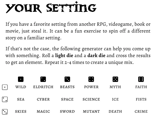 setting table
