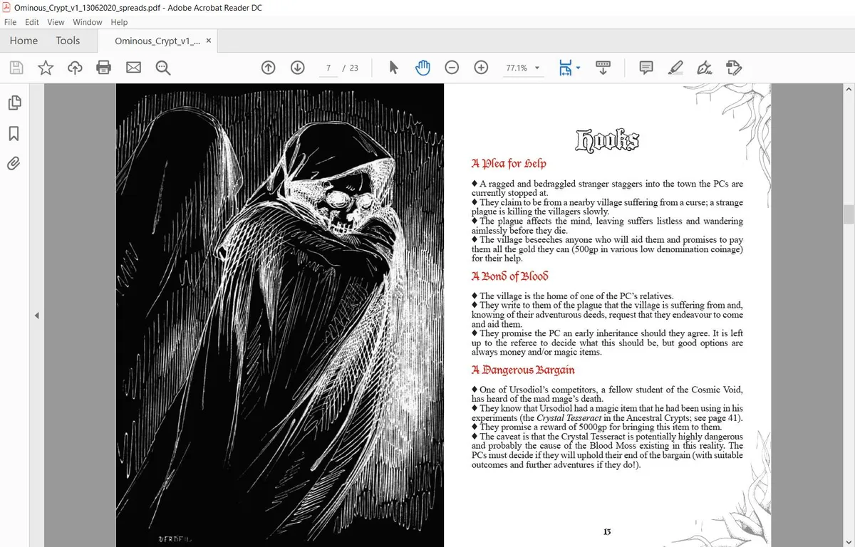 Ominous Crypt spreads 2