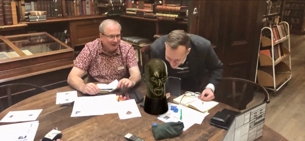 Players checking out the Type40 Brazen Head augmented reality prop