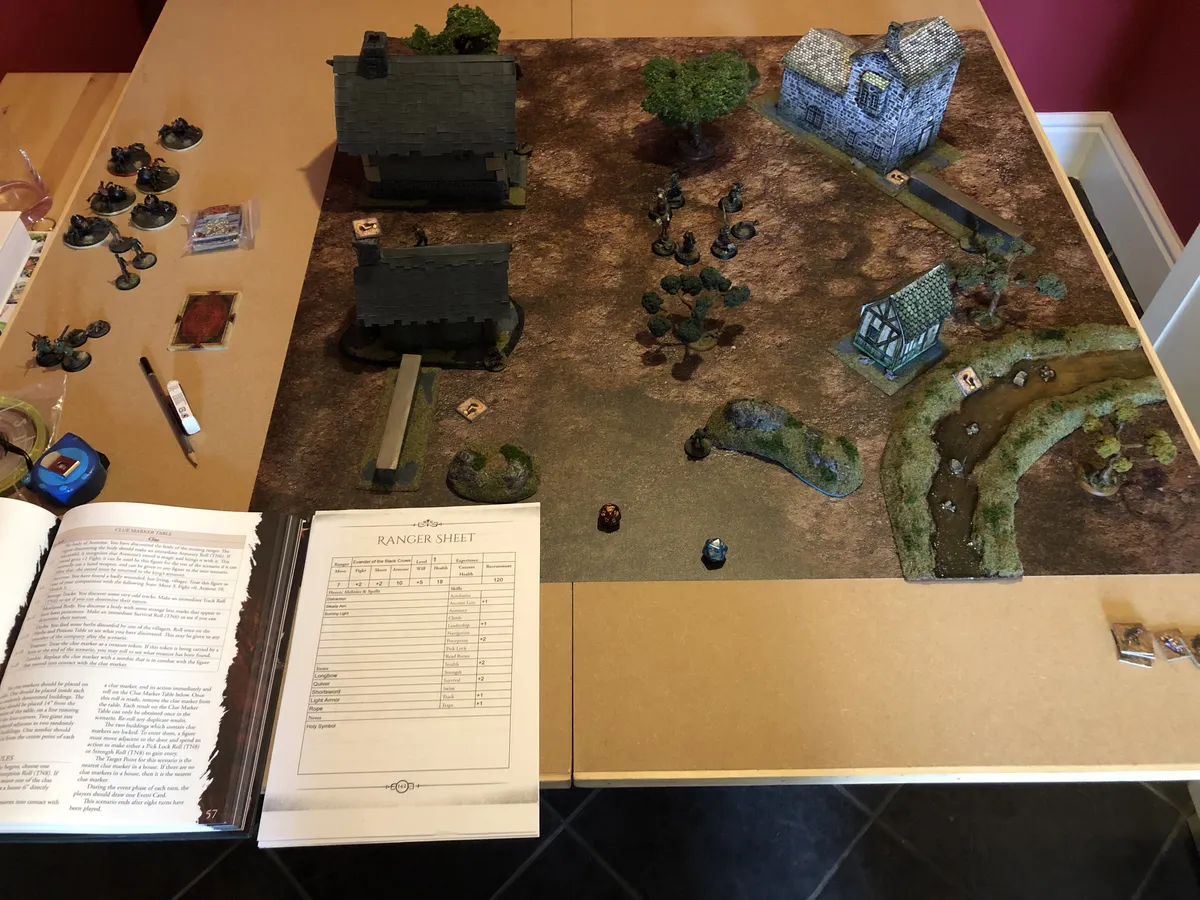Setting up to play some Rangers of Shadow Deep