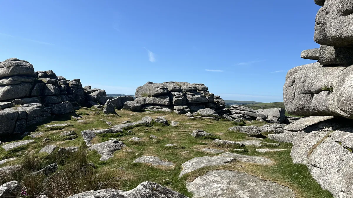 View of rocky outcrop at Pew Tor