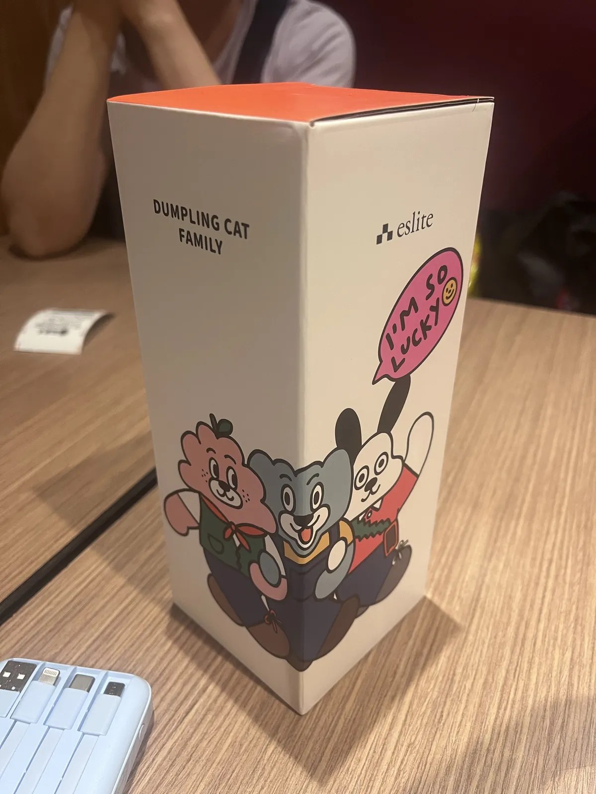 it comes with a fluffy black cat decoration! (sadly not pictured)
