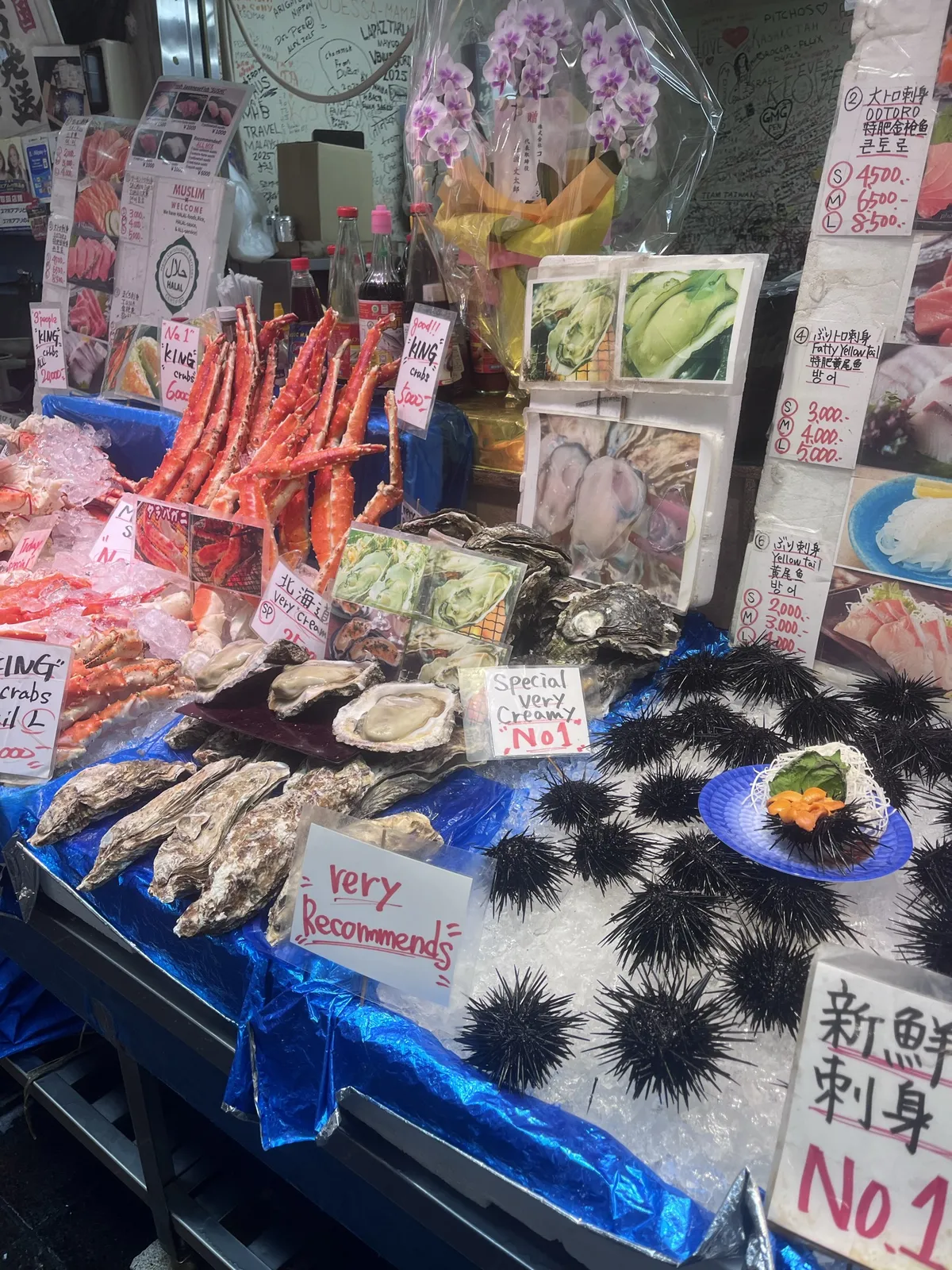 fresh seafood just downstairs