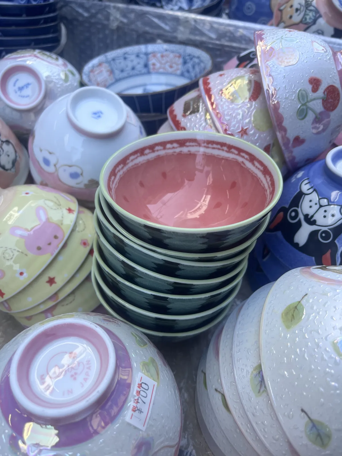 There is a Kitchenware Street near Kuromon Market and it’s all beautiful bowls, chopsticks, knives, and even big kitchen appliances like a shaved ice maker, teppantaki grill, and propane takoyaki maker