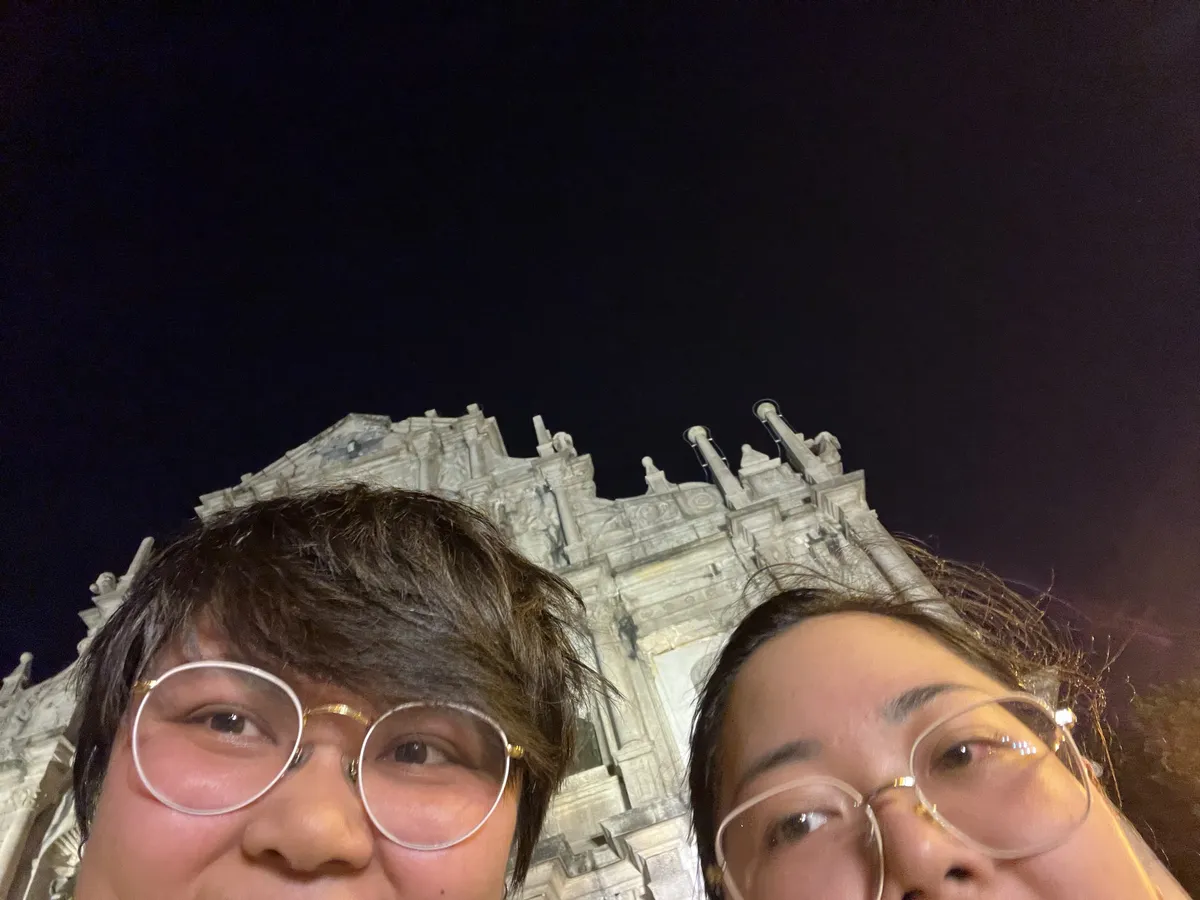 A quick selfie for our hard work