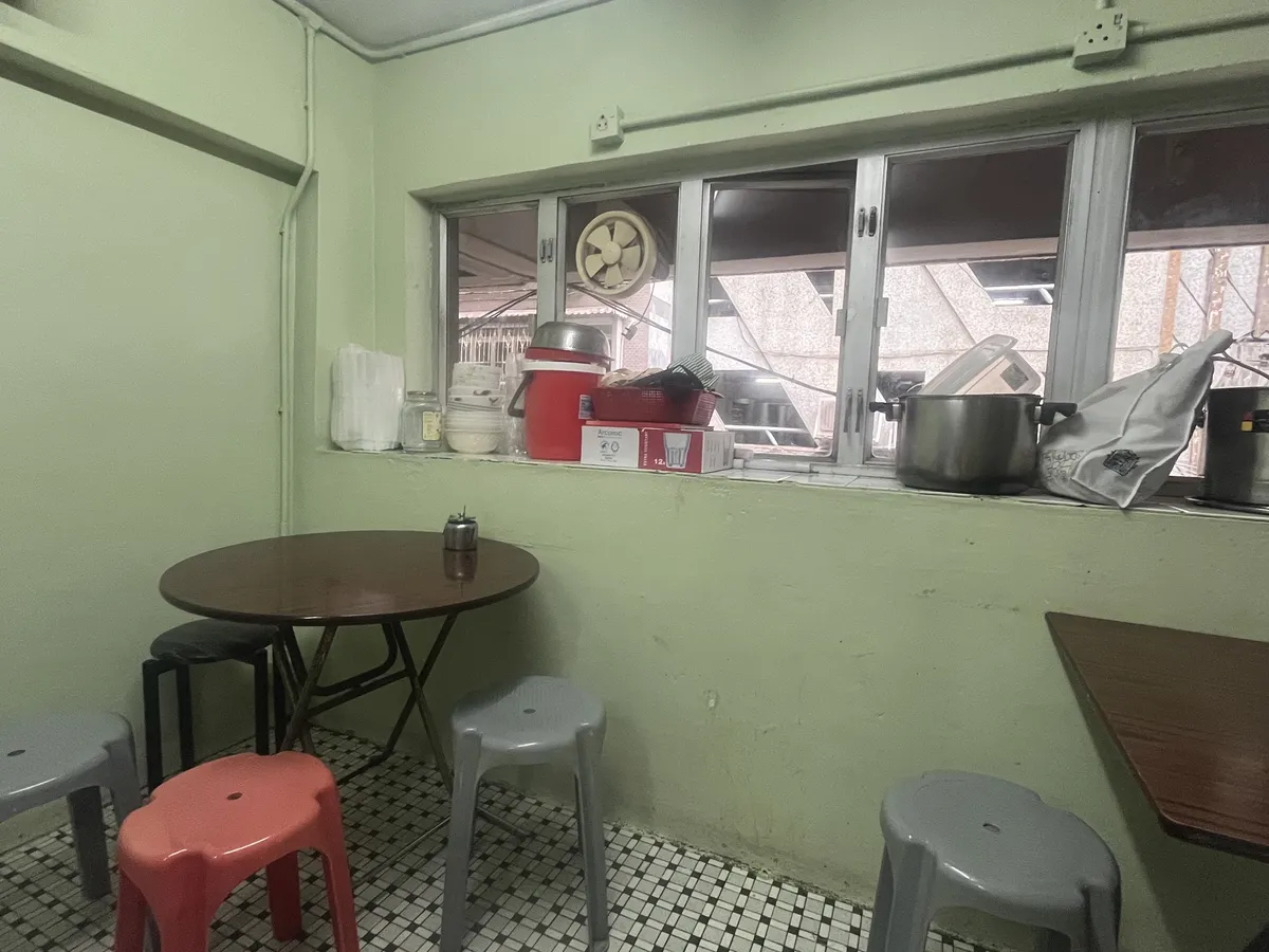 This dingy af upstairs that’s also a vibe. Unlike the manicured nostalgia of the other restaurant we visited, there is nothing more authentic than this dinge