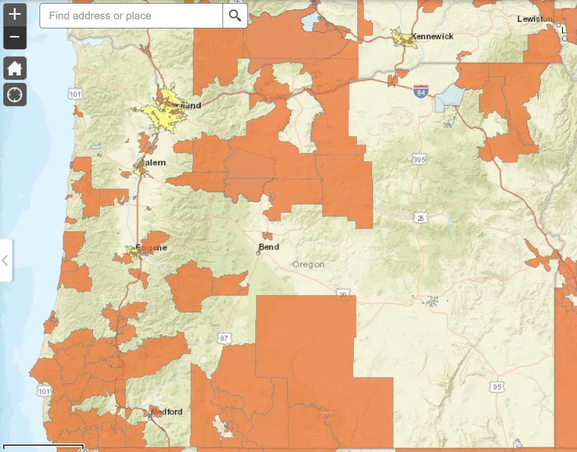 Oregon 2020 Persistent Poverty Census Tracts