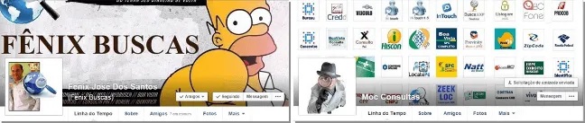 Acesso ao serviço de dados roubados anunciado no Facebook