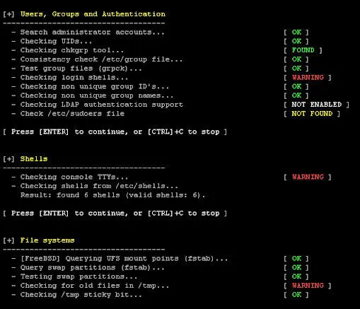 Ferramenta de Auditoria de Segurança para Unix/Linux - Lynis