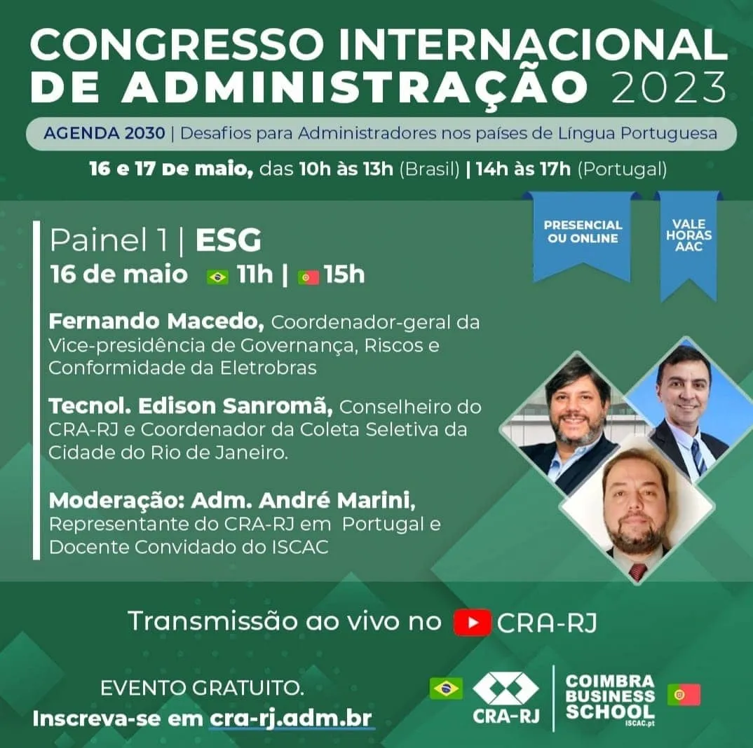 Congresso Internacional de Administração 2023 - Painel 1, ESG