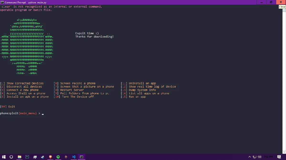 Tela-Screenshot-PhoneSploit