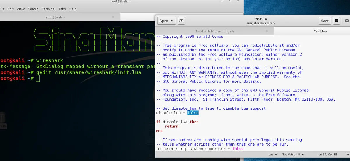 Resolver erro no Wireshark (Lua: Error during loading: on Wireshark)