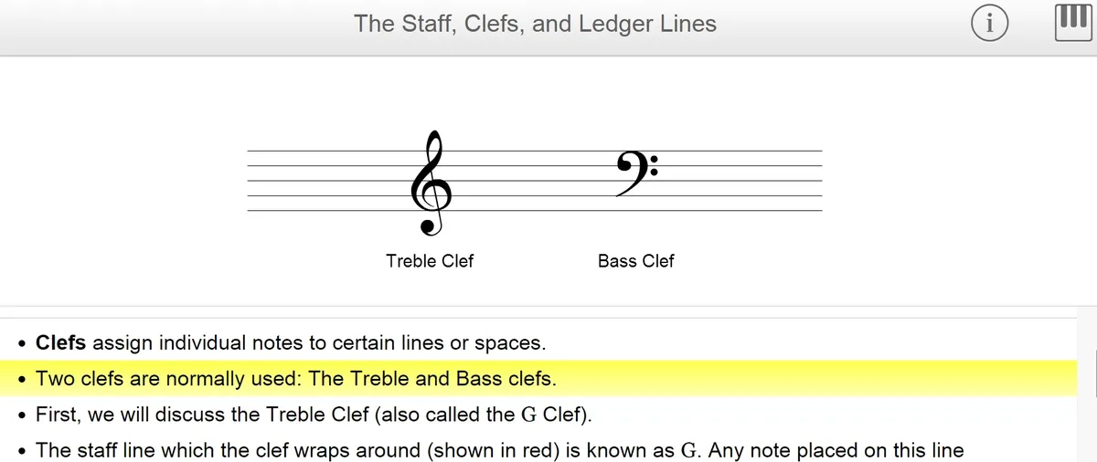 Music Theory Net 課程畫面