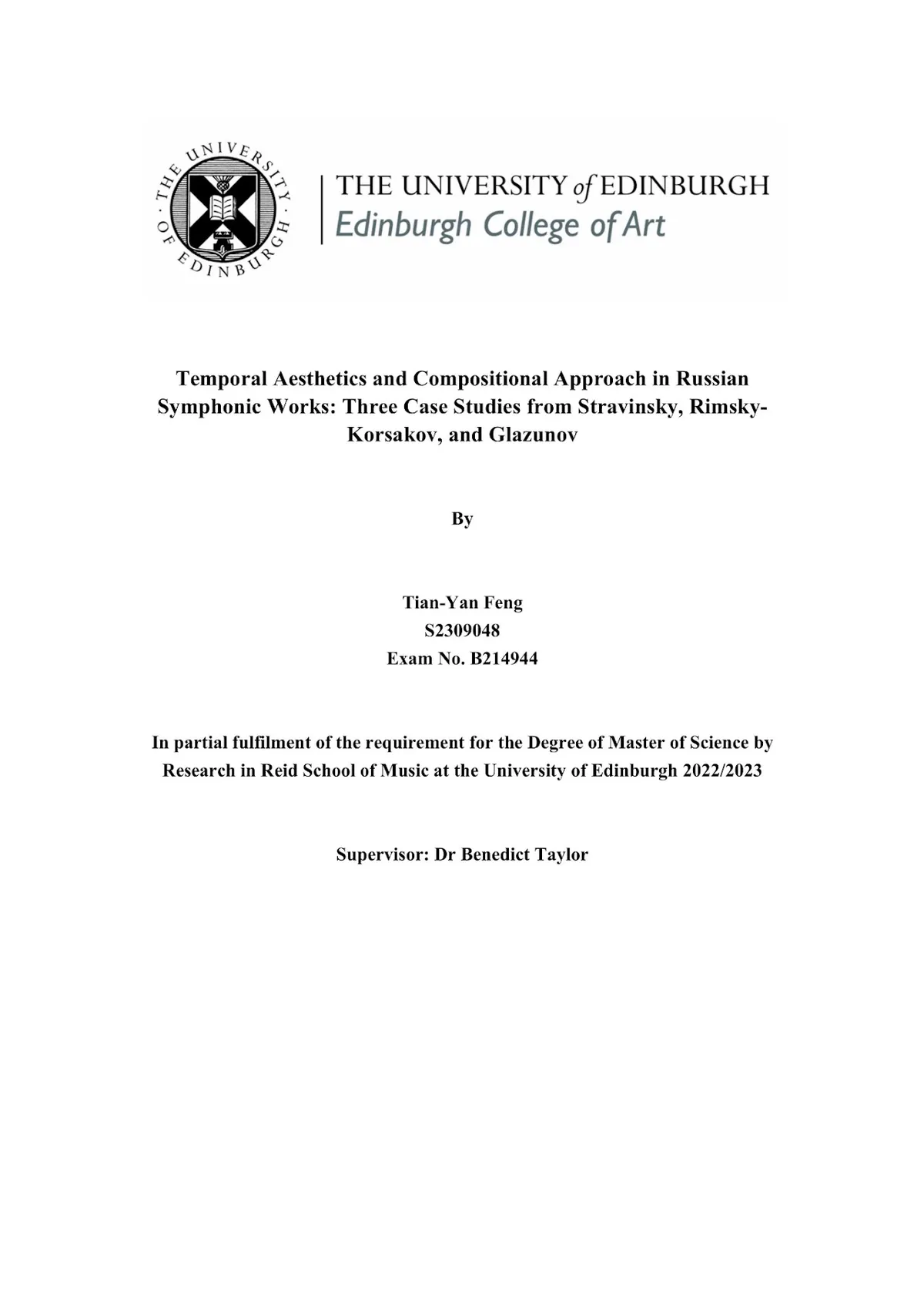 Temporal Aesthetics and Compositional Approach in Russian Symphonic Works
