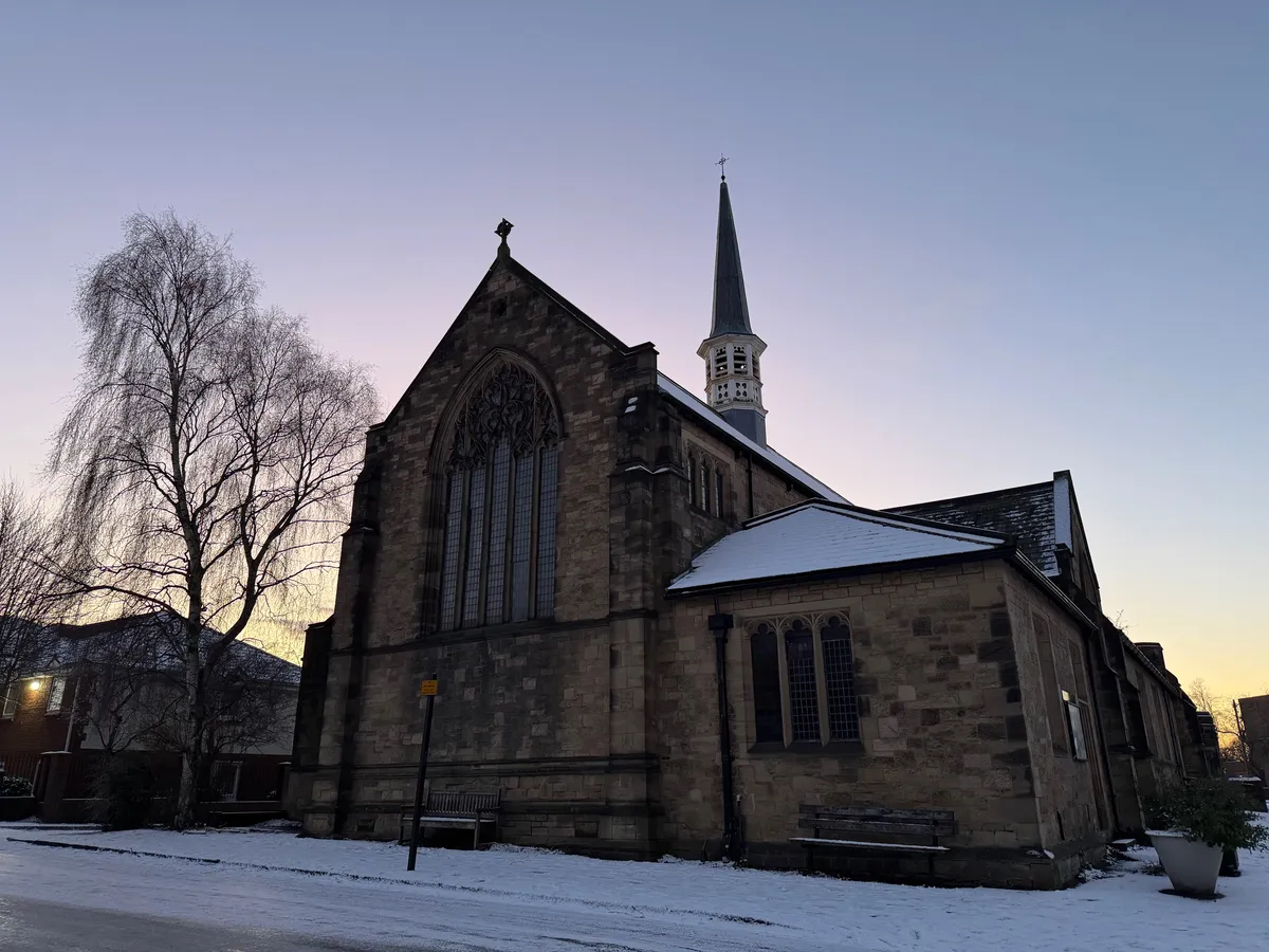 2024A01-46-5 Snow covered St Hildas at Dusk