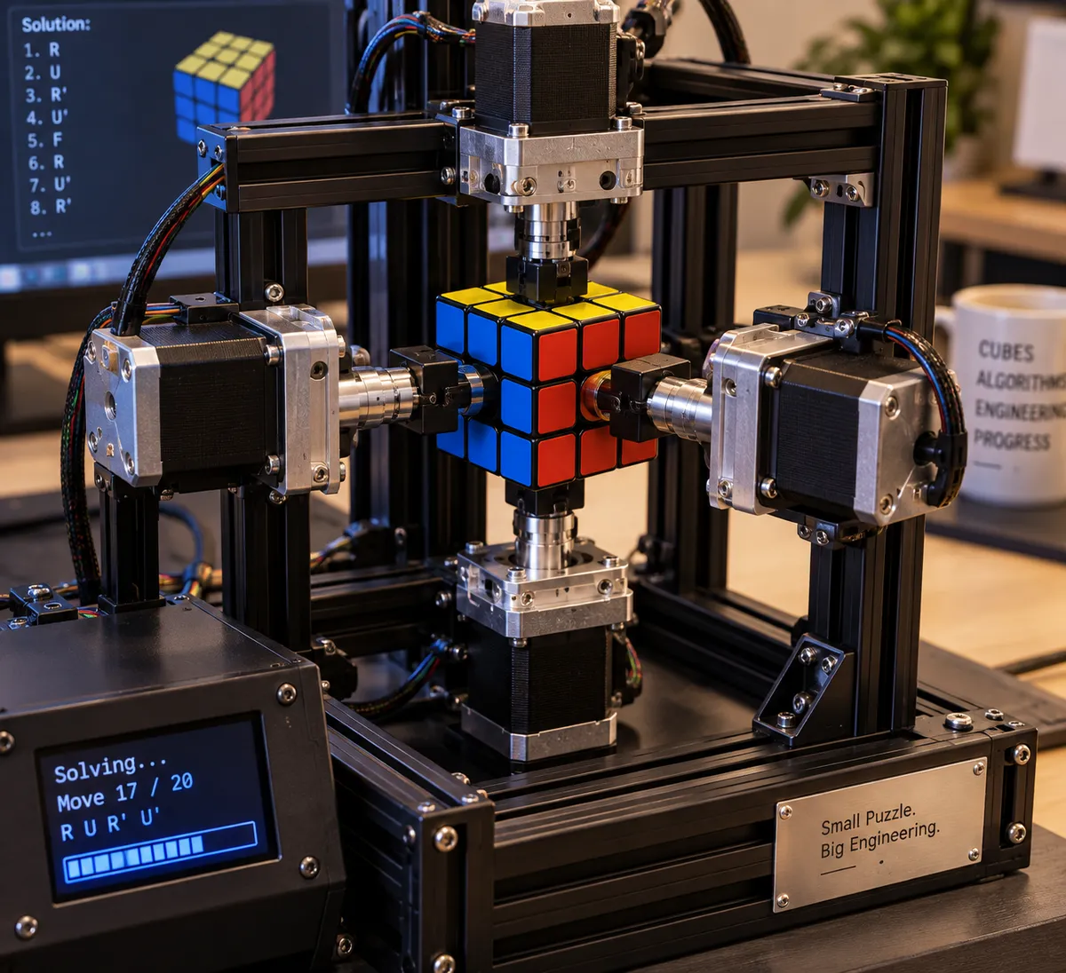 Cube-solving rig