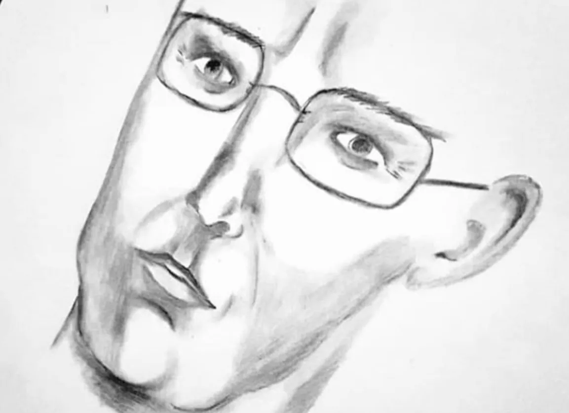 Portrait drawing of Dr. Miller. 