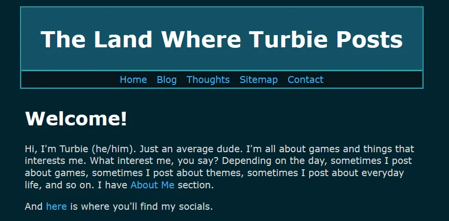 Turbie's Minimalism Style home page