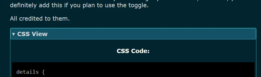 CSS Toggle Open