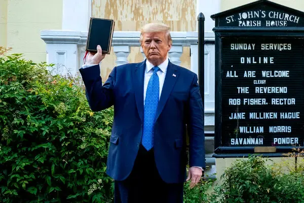 Trump Posing with a Book He Never Read