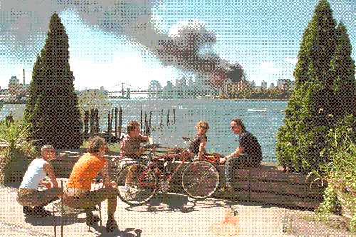 "View from Williamsburg, Brooklyn, on Manhattan, 9/11"