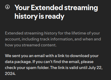 extended streaming history request