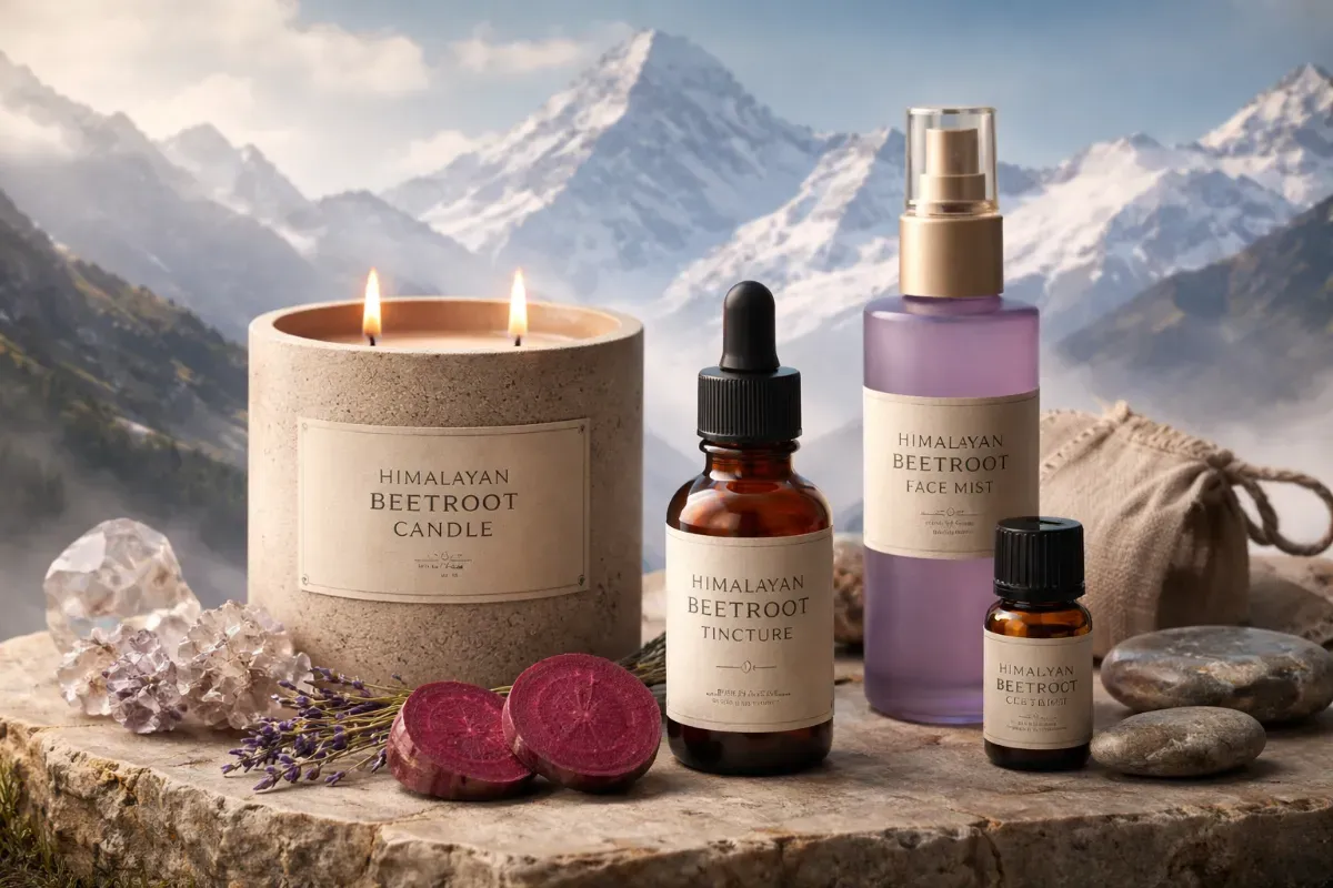 Beetroot Candle and products - Satire