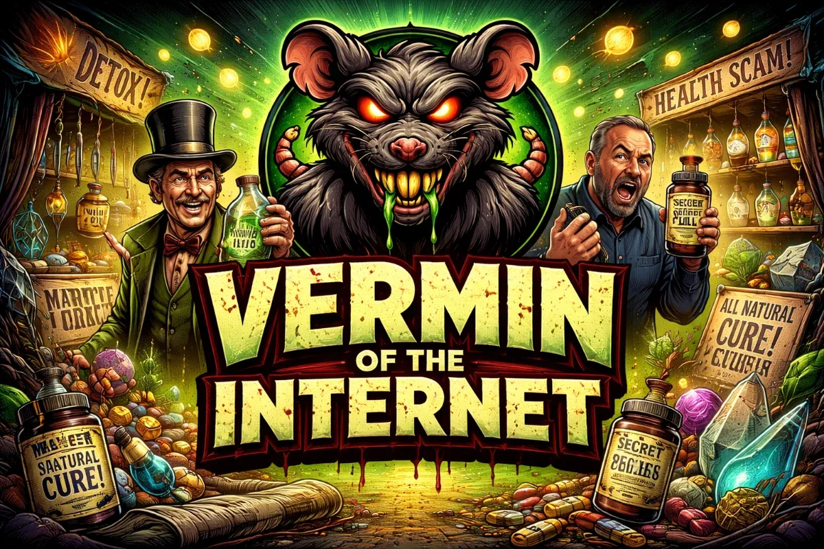 Vermin of the Internet front page banner AI created