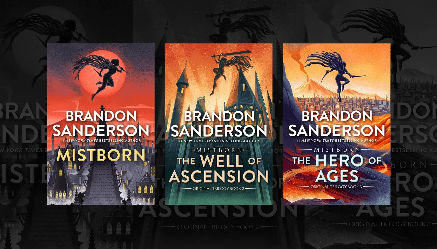Book covers of the first Misborn trilogy