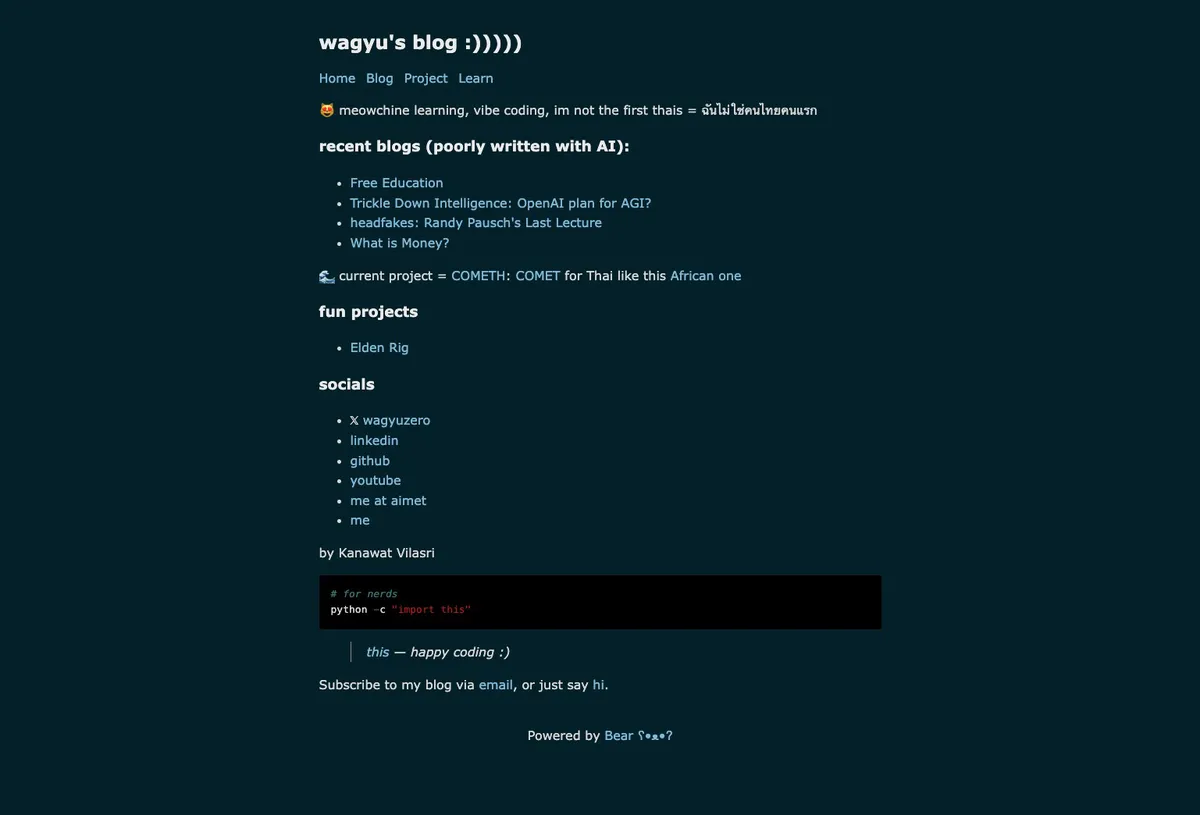 on web