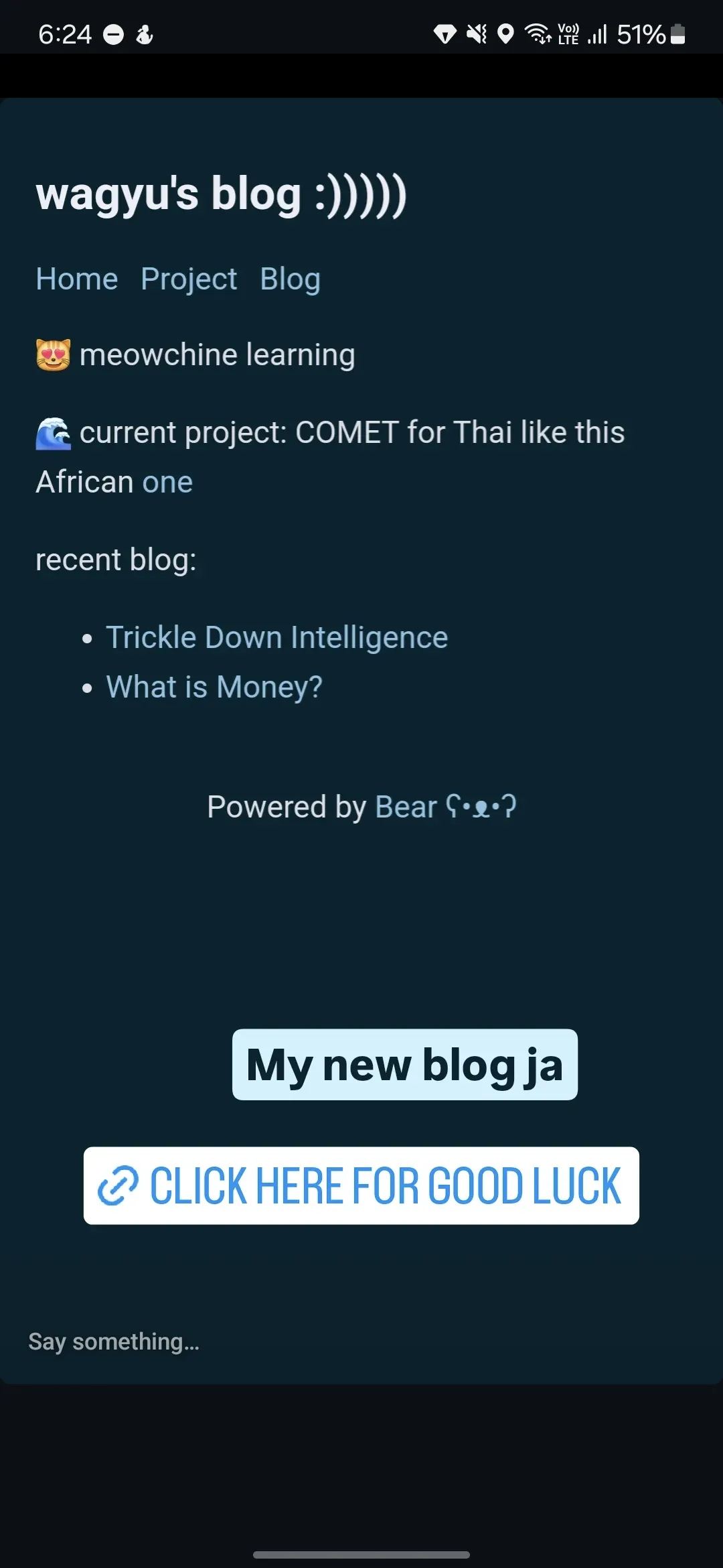 blog before