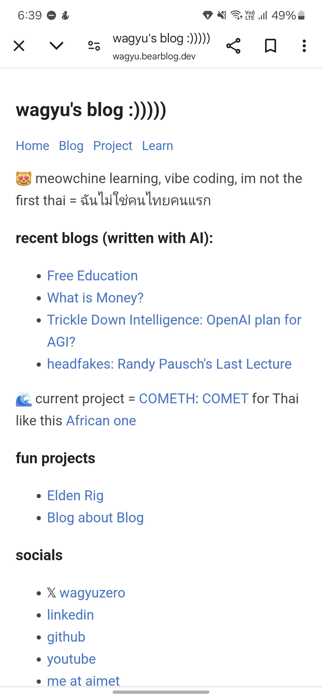 on mobile