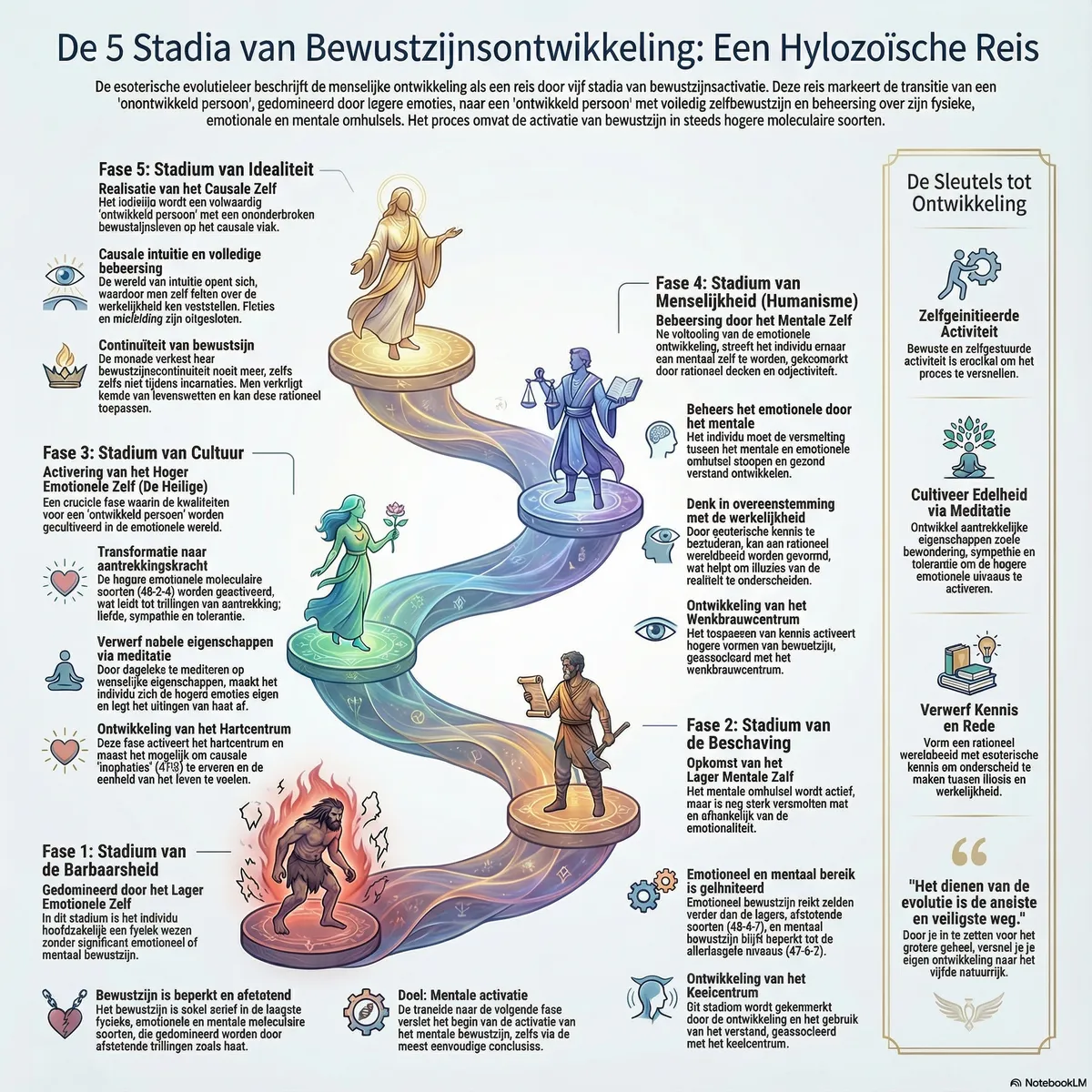 Hylozoïca De 5 stadia van Onontwikkeling naar Ontwikkeling