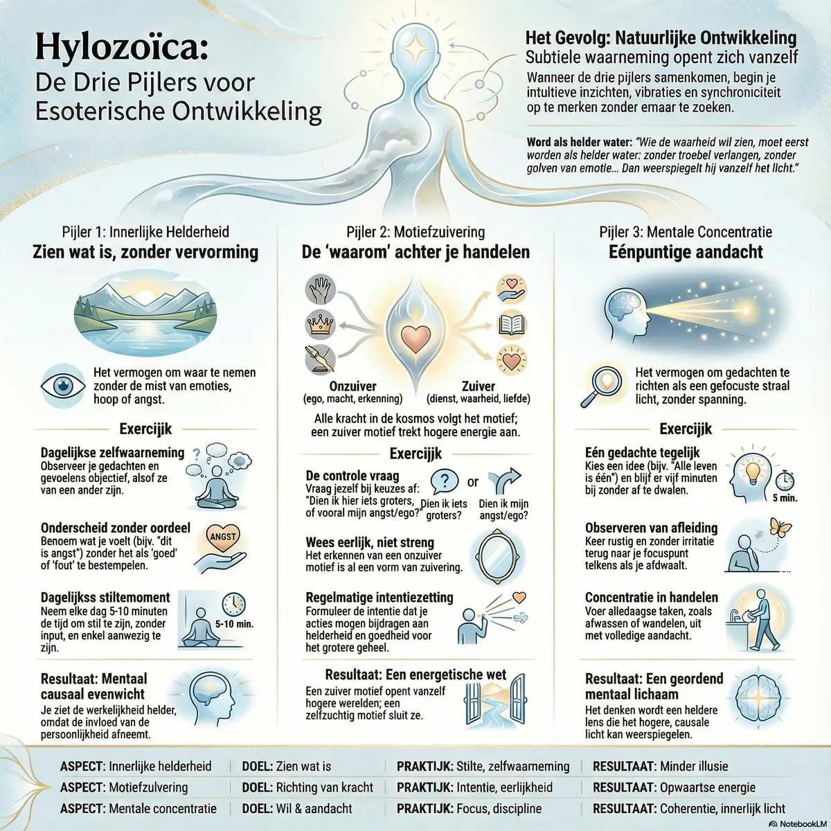 Hylozoïca Oefenen van drie kernkwaliteiten