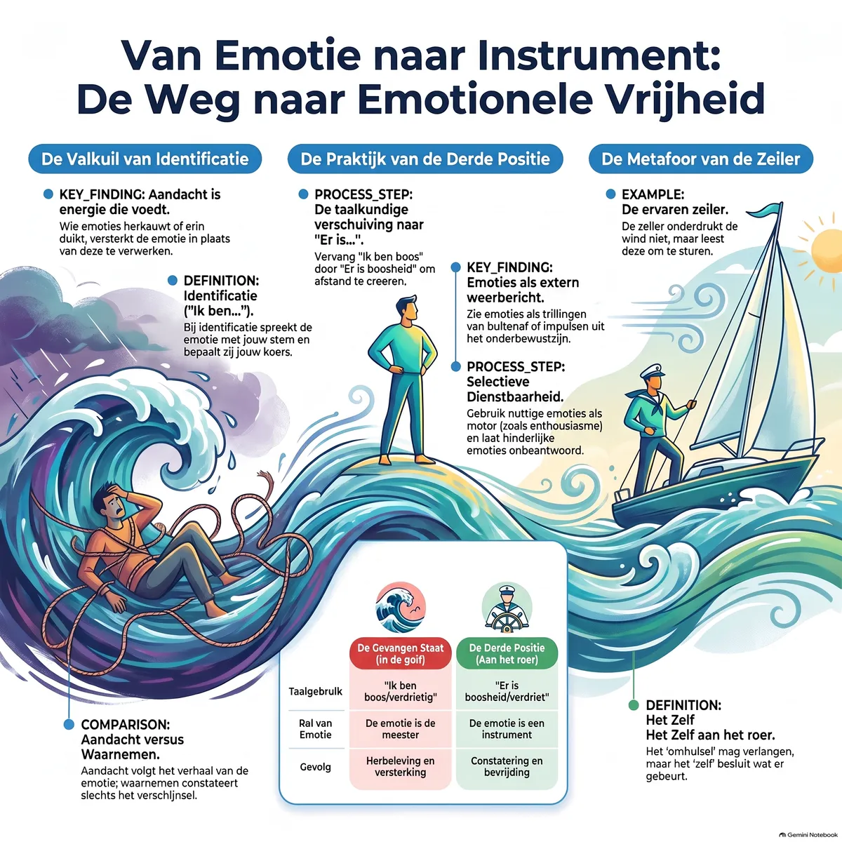 Naast je emoties staan — hoe bevrijding in de praktijk werkt