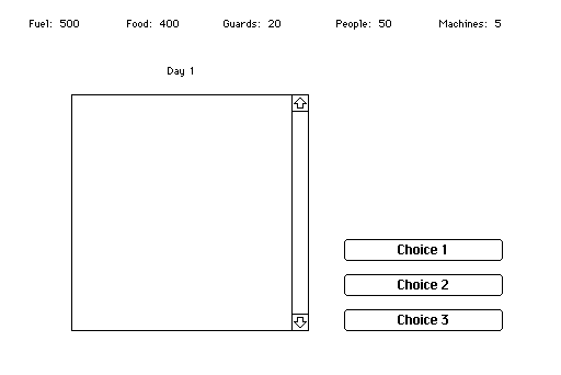 Photo of a user interface made in a low-resolution UI.
