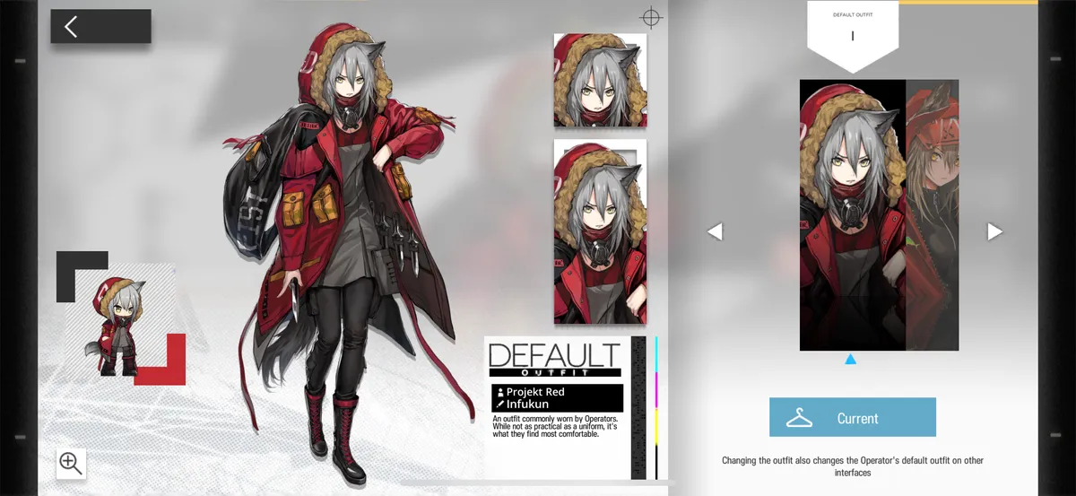 Arknights' character Projekt Red.