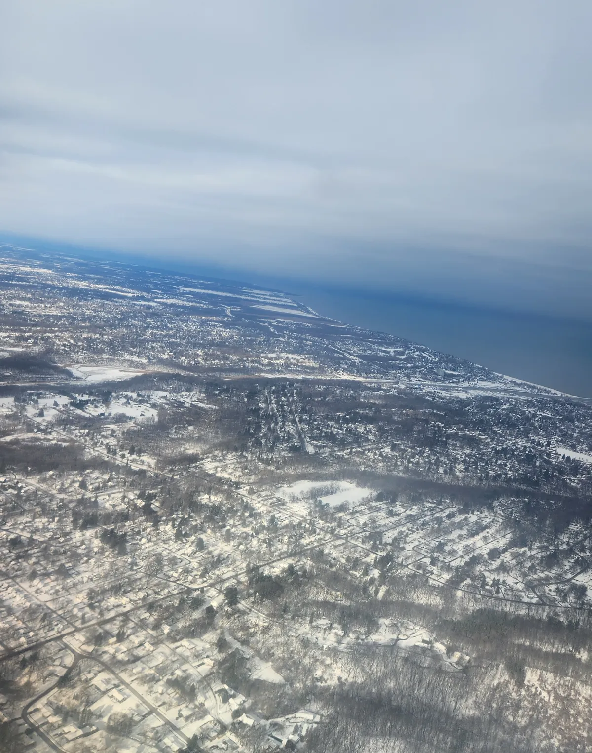 Aerial view of NY from a plane