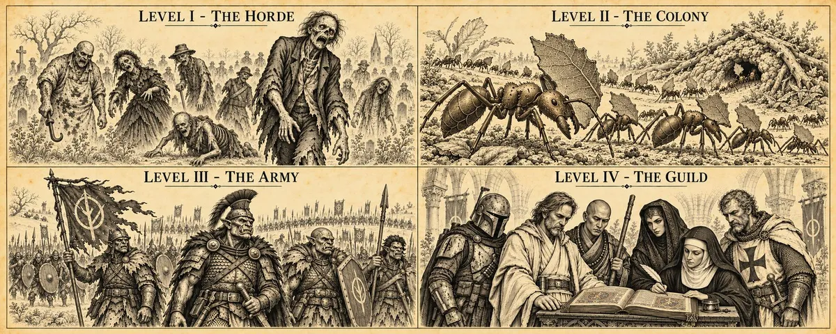 Four kinds of AI swarm