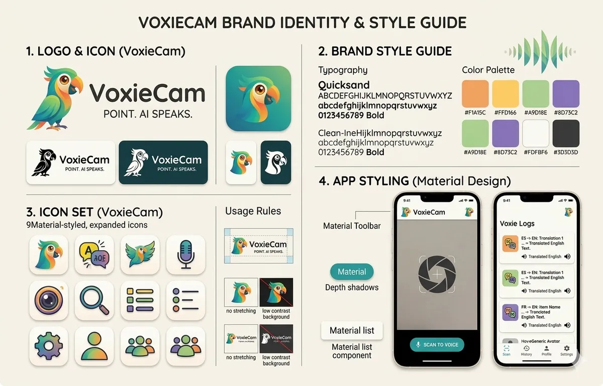 Selected style guide idea from Gemini