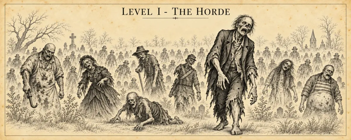 A zombie horde