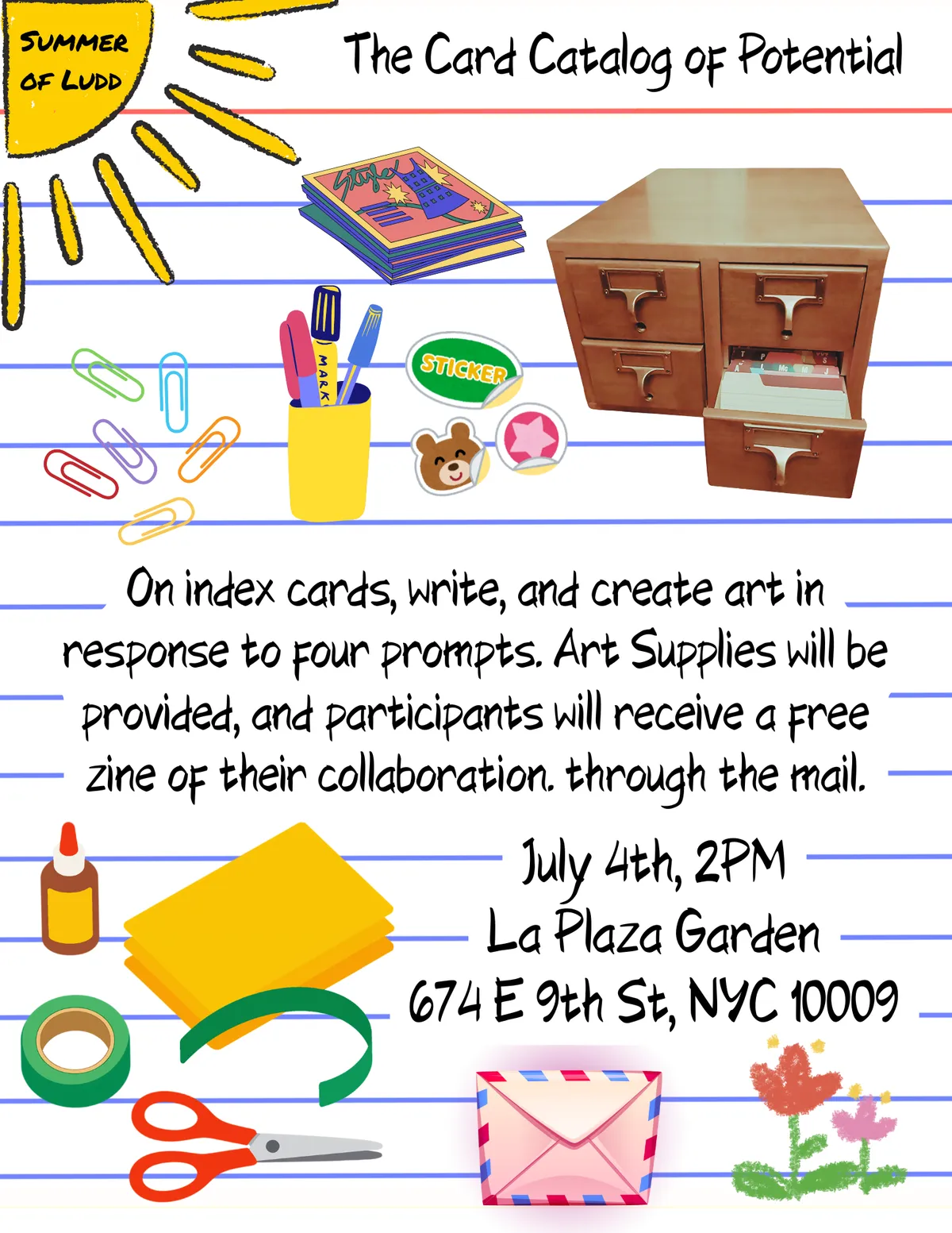 The Card Catalog of Potential July 4th Website Flyer
