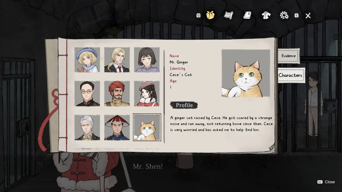Mr. Ginger the cat's character profile