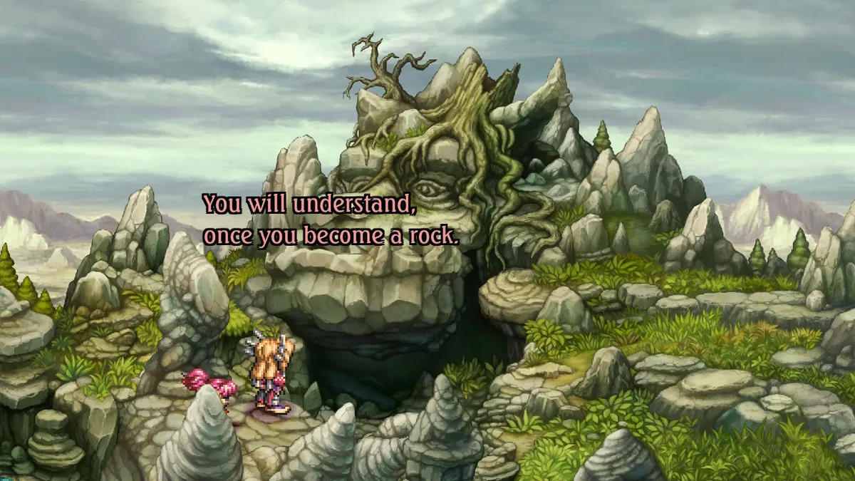 Gaea: You will understand once you become a rock.