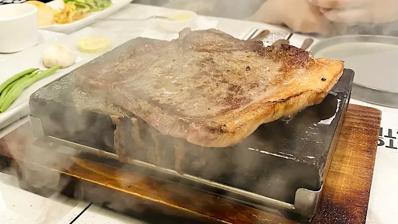 A slab of wagyu sirloin from Stoned Steaks