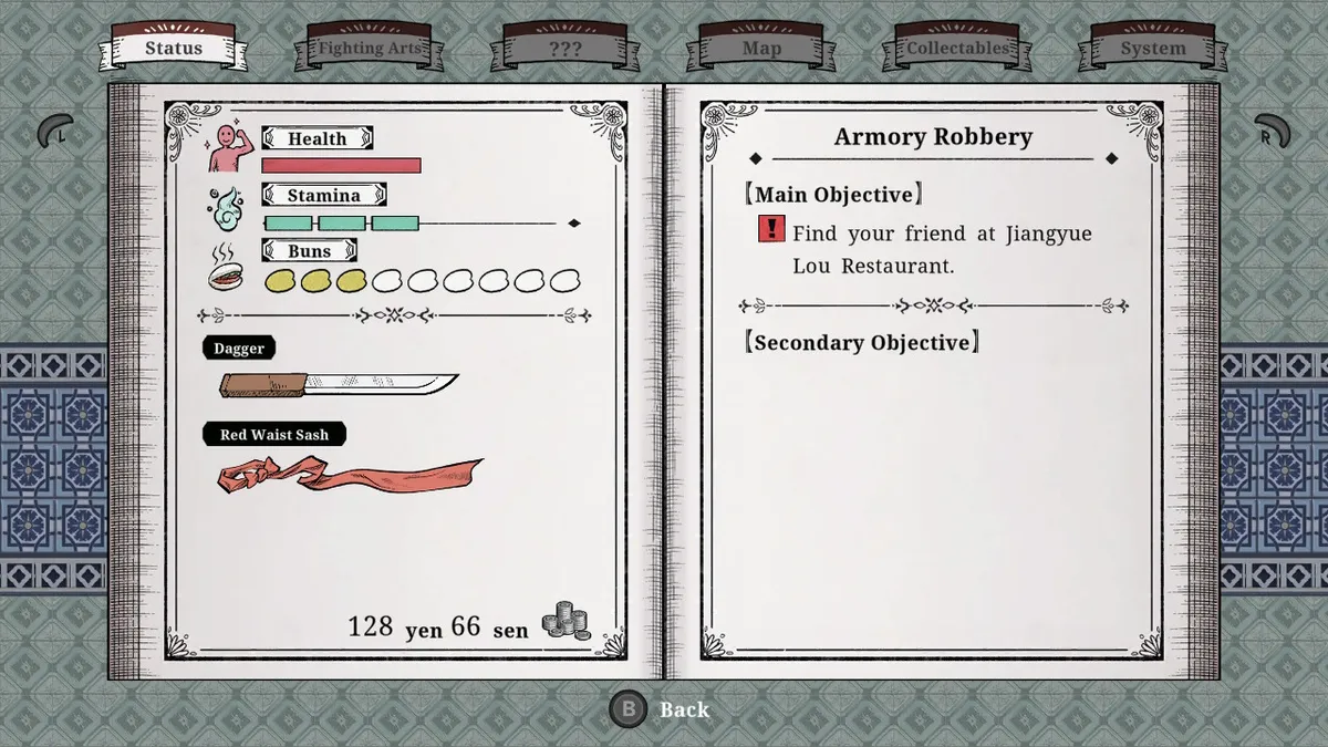 status screen