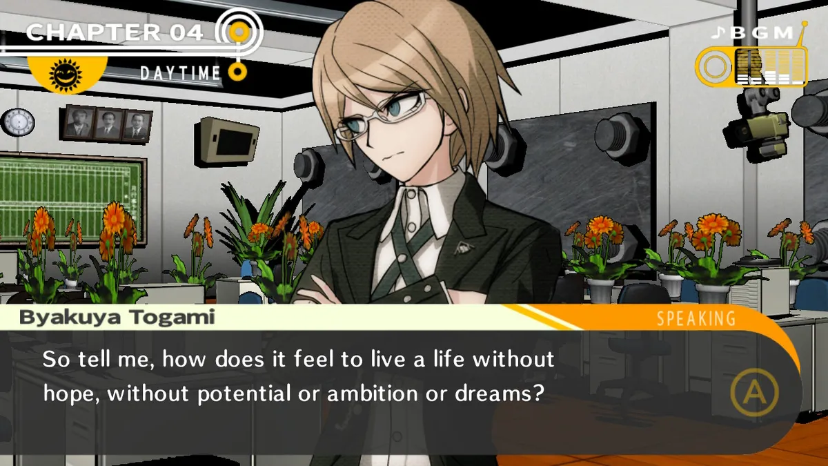 TOGAMI: So tell me, how does it feel to live a life without hope, without potential or ambition or dreams?
