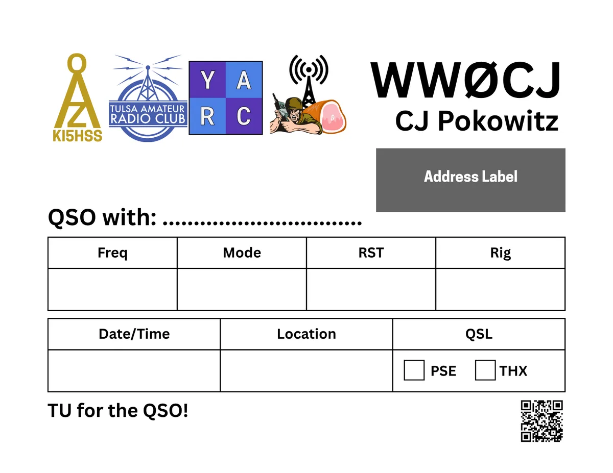 WWØCJ QSL Card