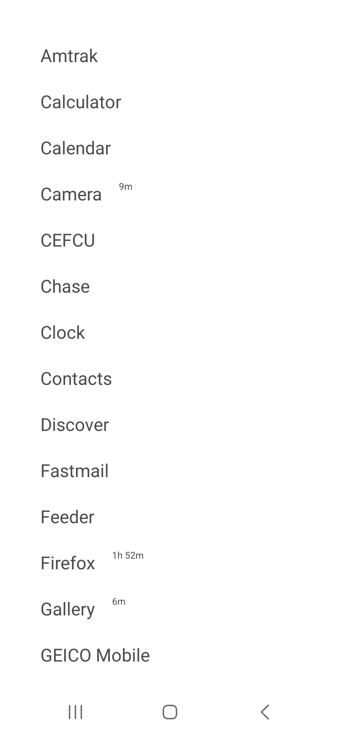 app list
